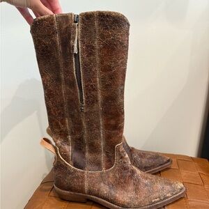 Brown Leather Cowboy Boots